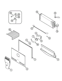 02 - Freezer Compartment (Bisque) parts for Magic Chef Refrigerator CTF1722ARQ from AppliancePartsPros.com