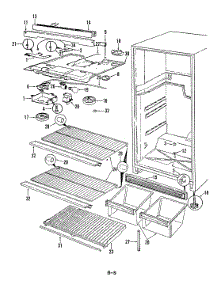 03 - Fresh Food Compartment parts for Magic Chef Refrigerator RB17EA-1A / 5C42A from AppliancePartsPros.com