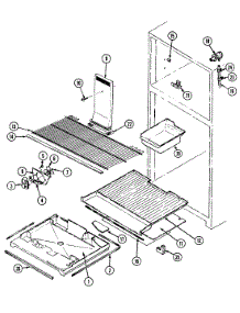 02 - Freezer Compartment parts for Magic Chef Refrigerator RB214RFA / DG80A from AppliancePartsPros.com