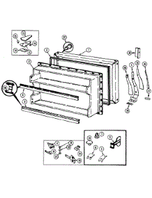 03 - Freezer Door parts for Magic Chef Refrigerator RB214RFA / DG80A from AppliancePartsPros.com