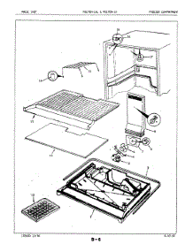 02 - Freezer Compartment parts for Magic Chef Refrigerator RB17EA-1A / 7C02A from AppliancePartsPros.com