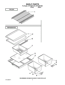 05 - Shelf Parts parts for Magic Chef Refrigerator C8TXNGFXW00 from AppliancePartsPros.com