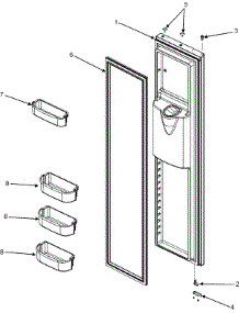 09 - Freezer Door parts for Magic Chef Refrigerator CSD2610KRW from AppliancePartsPros.com