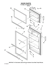 02 - Door Parts parts for Magic Chef Refrigerator C8TXNWFXW00 from AppliancePartsPros.com