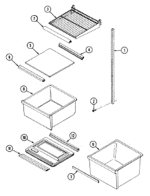 08 - Shelves & Accessories parts for Magic Chef Refrigerator RC202TAV from AppliancePartsPros.com