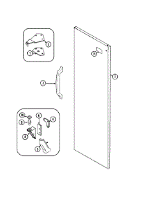 06 - Fresh Food Outer Door parts for Magic Chef Refrigerator RC202TAV from AppliancePartsPros.com