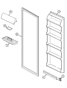 05 - Fresh Food Inner Door parts for Magic Chef Refrigerator RC202TAV from AppliancePartsPros.com