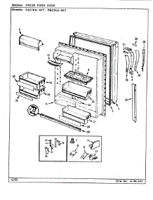 05 - Fresh Food Door parts for Magic Chef Refrigerator RB21KA-4AT / CL72A from AppliancePartsPros.com