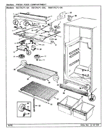 03 - Fresh Food Compartment parts for Magic Chef Refrigerator RB17KN-0A / BG25A from AppliancePartsPros.com