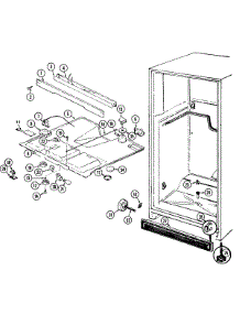 03 - Fresh Food Compartment parts for Magic Chef Refrigerator RB19KA-2AD / BL52A from AppliancePartsPros.com
