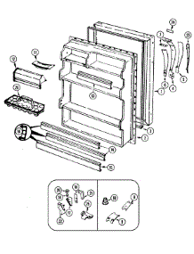 04 - Fresh Food Door parts for Magic Chef Refrigerator RB19KA-2AD / BL52A from AppliancePartsPros.com