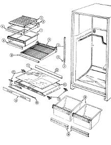 06 - Shelves & Accessories parts for Magic Chef Refrigerator RB19KN-2AD / BL52A from AppliancePartsPros.com