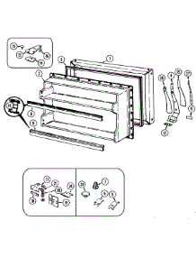 02 - Freezer Door parts for Magic Chef Refrigerator RB19KA-2AD / BL52A from AppliancePartsPros.com