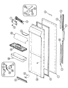 04 - Fresh Food Door parts for Magic Chef Refrigerator RC203TDM from AppliancePartsPros.com