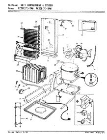 07 - Unit Compartment & System parts for Magic Chef Refrigerator RC20LA-3AW / BS09A from AppliancePartsPros.com