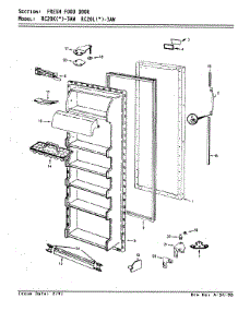 04 - Fresh Food Door parts for Magic Chef Refrigerator RC20LA-3AW / BS10A from AppliancePartsPros.com