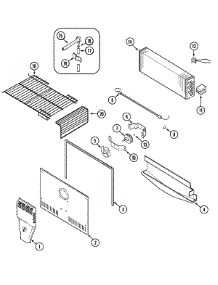 04 - Freezer Compartment parts for Magic Chef Refrigerator CTF2125GRQ from AppliancePartsPros.com