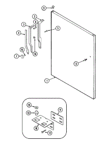 07 - Fresh Food Outer Door parts for Magic Chef Refrigerator CTF1922ARQ from AppliancePartsPros.com