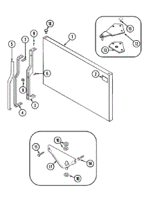 05 - Freezer Outer Door parts for Magic Chef Refrigerator CTF1922ARQ from AppliancePartsPros.com