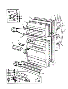 Door parts for Magic Chef Refrigerator RB17C-1A from AppliancePartsPros.com