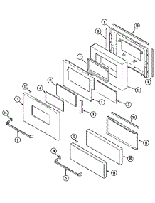 02 - Door (Upper & Lower) parts for Magic Chef Oven 9112WUA from AppliancePartsPros.com
