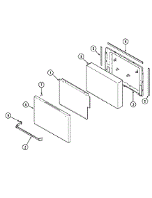 03 - Door (Lower) parts for Magic Chef Oven 9522WUA from AppliancePartsPros.com