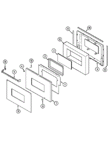 03 - Door (Upper) parts for Magic Chef Oven 9122XPB from AppliancePartsPros.com