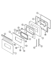 03 - Door parts for Magic Chef Oven 9475XVB from AppliancePartsPros.com