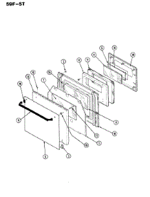 02 - Door parts for Magic Chef Oven B59FN-5TVW from AppliancePartsPros.com