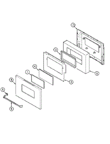 04 - Door (9112Wp) parts for Magic Chef Oven 9112WPA from AppliancePartsPros.com