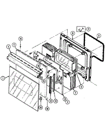 02 - Door parts for Magic Chef Oven 9895XRB from AppliancePartsPros.com