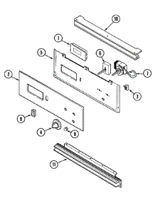 02 - Control Panel parts for Magic Chef Oven 9512WUT from AppliancePartsPros.com