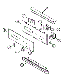 02 - Control Panel parts for Magic Chef Oven 9622XUB from AppliancePartsPros.com