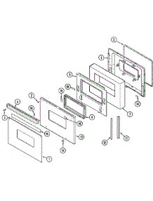 02 - Door parts for Magic Chef Oven 9495VRV from AppliancePartsPros.com