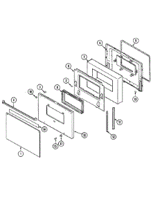 03 - Door parts for Magic Chef Oven C9875XRB from AppliancePartsPros.com