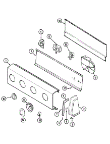 02 - Control Panel parts for Magic Chef Washer W216KW from AppliancePartsPros.com