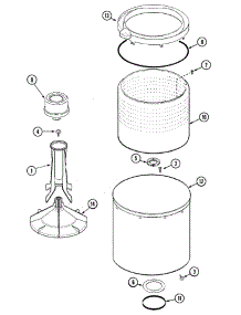08 - Tub parts for Admiral Washer CAV4004AGW from AppliancePartsPros.com