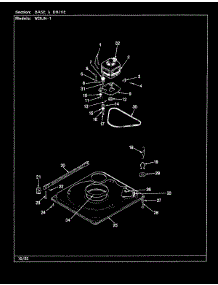 03 - Base & Drive (Rev. G-L) parts for Magic Chef Washer W20JY1 from AppliancePartsPros.com