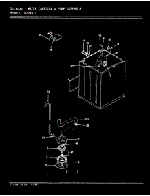 15 - Water Carrying & Pump Assy. (Rev. A-D) parts for Magic Chef Washer W20JA1 from AppliancePartsPros.com