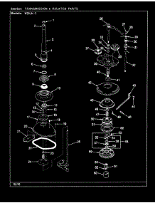 10 - Transmission & Related Parts (Rev. G-L) parts for Magic Chef Washer W20JA1 from AppliancePartsPros.com