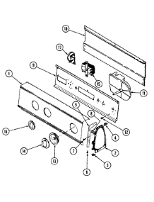 02 - Control Panel parts for Magic Chef Washer W205KWC from AppliancePartsPros.com