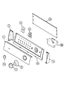 03 - Control Panel parts for Magic Chef Washer CAV1004AWW from AppliancePartsPros.com