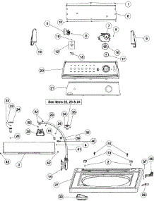 03 - Control Panel & Top parts for Magic Chef Washer CAV2005AWW from AppliancePartsPros.com