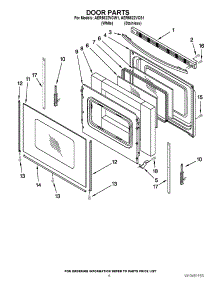 10 - Microwave Main Door parts for Thermador Oven SM272YS AFTER S/N 8204 from AppliancePartsPros.com