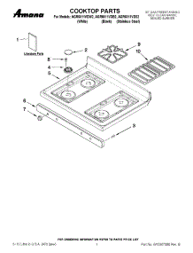 06 - Front Control Panel parts for Thermador ECCMT-131 from AppliancePartsPros.com