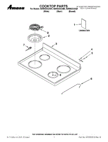 04 - Microwave & Top Panels parts for Thermador Oven CMT-19 from AppliancePartsPros.com