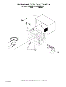 05 - Food Cavity Door parts for Thermador Microwave MTR-216 from AppliancePartsPros.com