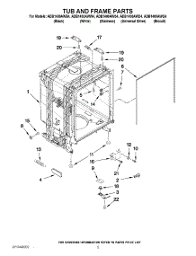 03 - Motor & Pump Assemblies parts for Thermador Dishwasher TD-121 from AppliancePartsPros.com