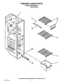 03 - Cabinet parts for Thermador Refrigerator TSS36DAW-06 from AppliancePartsPros.com