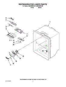 09 - Freezer Liner parts for Thermador Refrigerator TSS36QBB from AppliancePartsPros.com